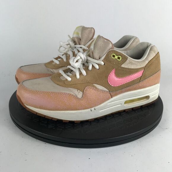 Nike Shoes - Nike Air Max 1 PRM Dusted Clay/Pink Running Shoes 454746-201 Women’s Size 9